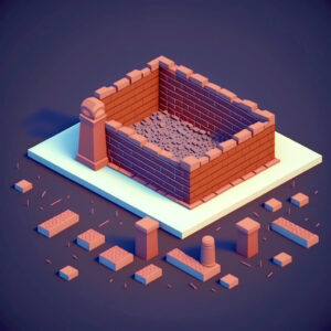 Image of brick foundation representing structured data.
