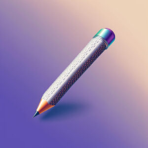 Pencil with colorful eraser