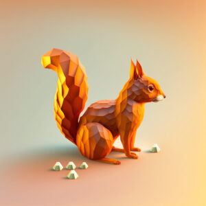 A squirrel with a long tail